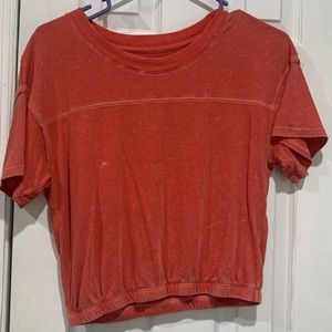 Red Semi-Cropped Tee